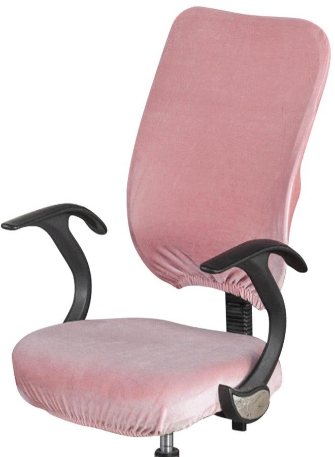 VIOKKO Stretch Spandex Velvet Computer Office Chair Covers, Removable Washable Universal Chair Slipcovers for Hotel Home Bar Wedding Party Decor (Chair Seat Cover + Backrest Cover) - Image 1